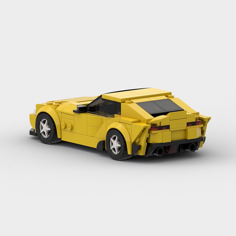 Toyota Supra GR|Fast And Furious brick model - side profile view - TheBrickTube