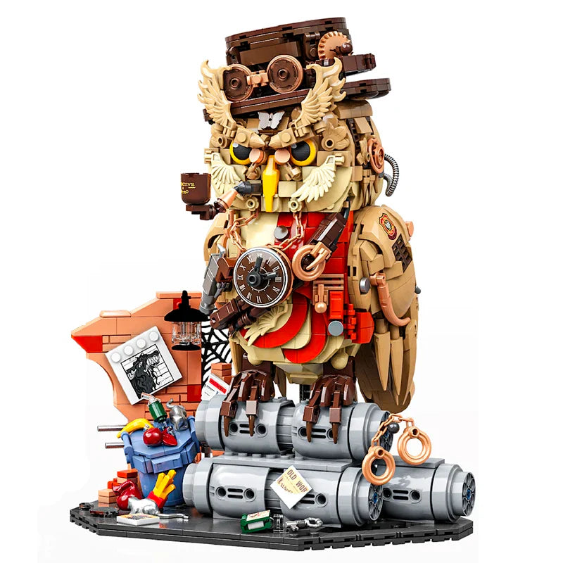 1200+PCS Owl Detective Building Blocks – Magic Animal Model 073 - Main Image | TheBrickTube