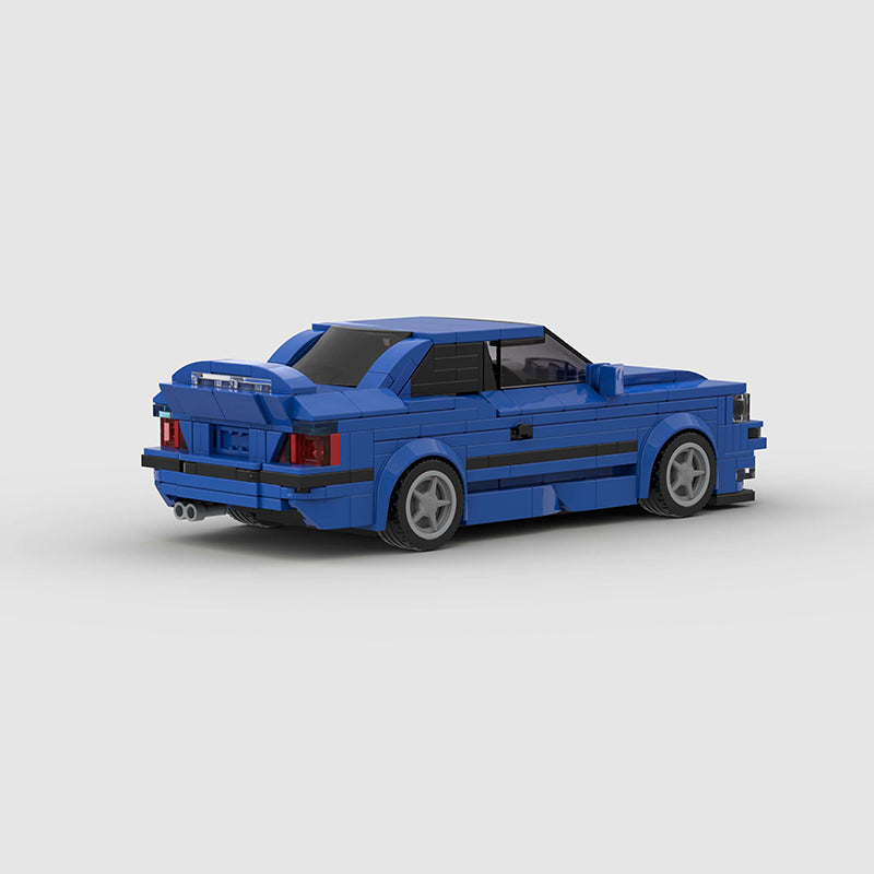 BMW M3 E36|Light Grey brick model - side profile view - TheBrickTube