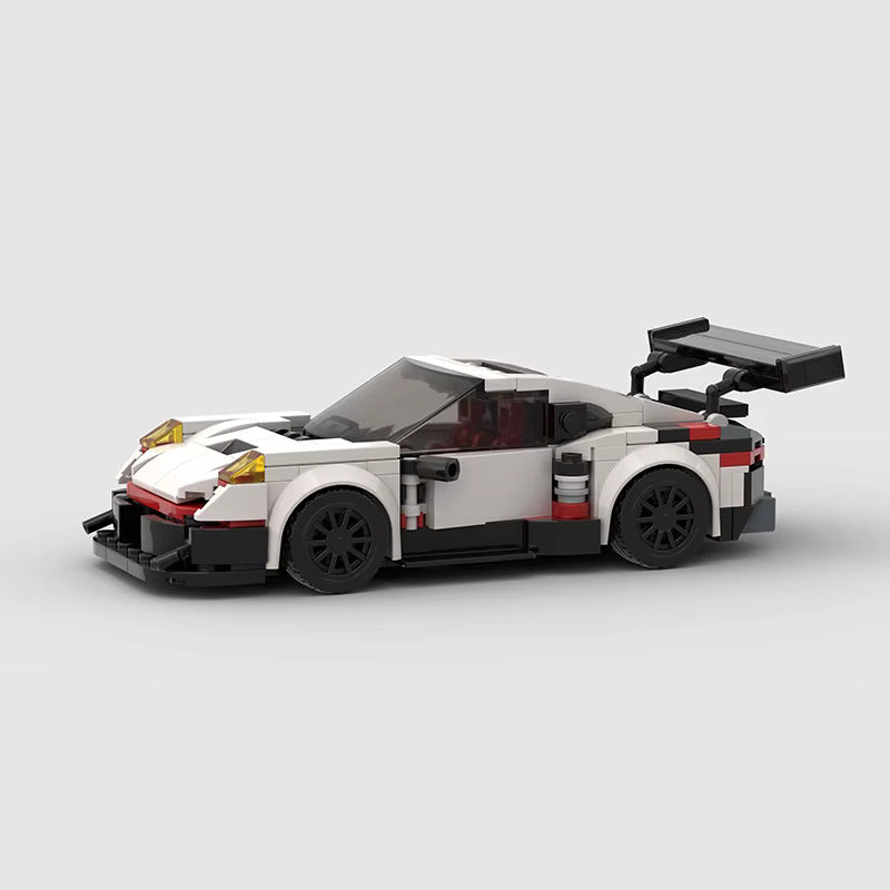 Porsche 911 GT3 RSR brick model - top-down view - TheBrickTube