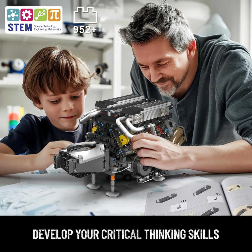 W16 Engine Building Blocks – 952PCS Technical Model - Image 4 of 5 | TheBrickTube