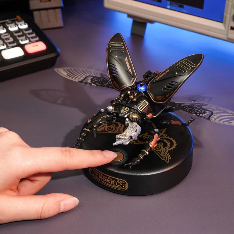 Steampunk Mechanical Beetle 3D Puzzle – Moveable Insect Model Kit - Image 5 of 6 | TheBrickTube