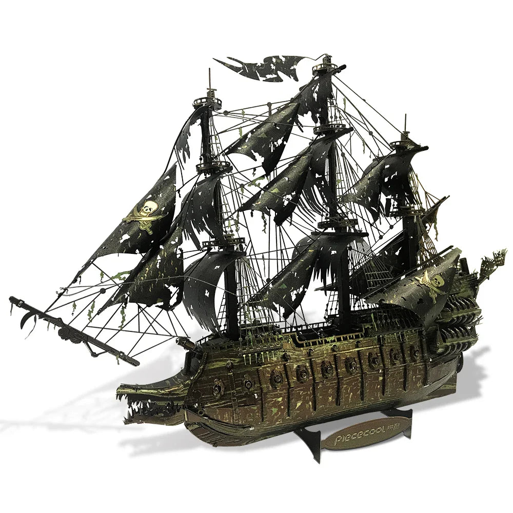 Ghost Pirate Ship 3D Metal Puzzle – DIY Assembly Model Kit for Display & Collect - Main Image | TheBrickTube