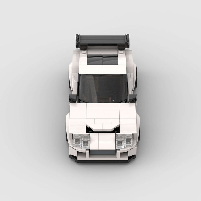Toyota Supra MK4 brick model - rear angle view - TheBrickTube
