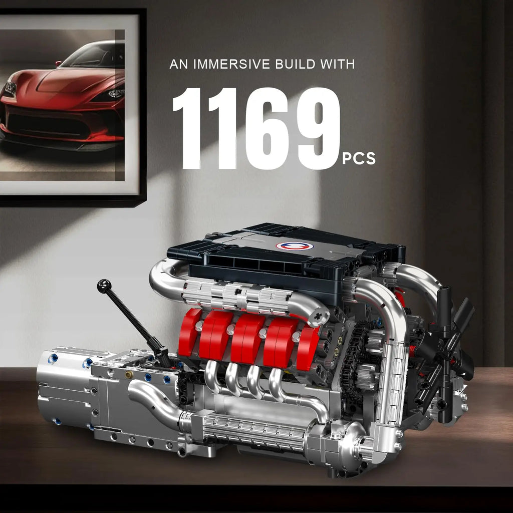 V8 Engine Building Blocks – 1169PCS Mechanical Model Kit - Image 6 of 6 | TheBrickTube