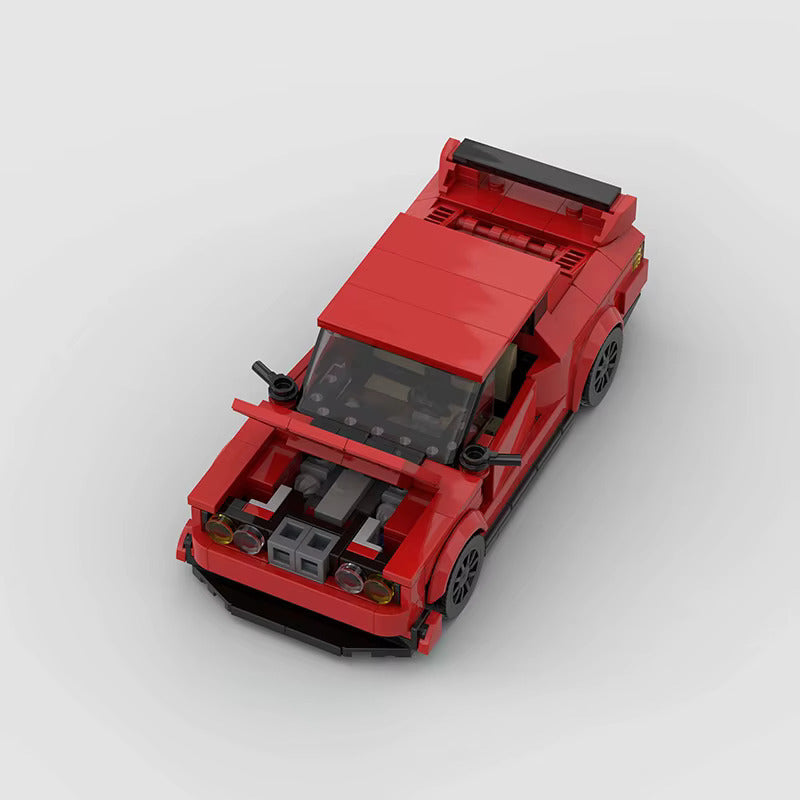 BMW M3 E30|Red brick model - side profile view - TheBrickTube