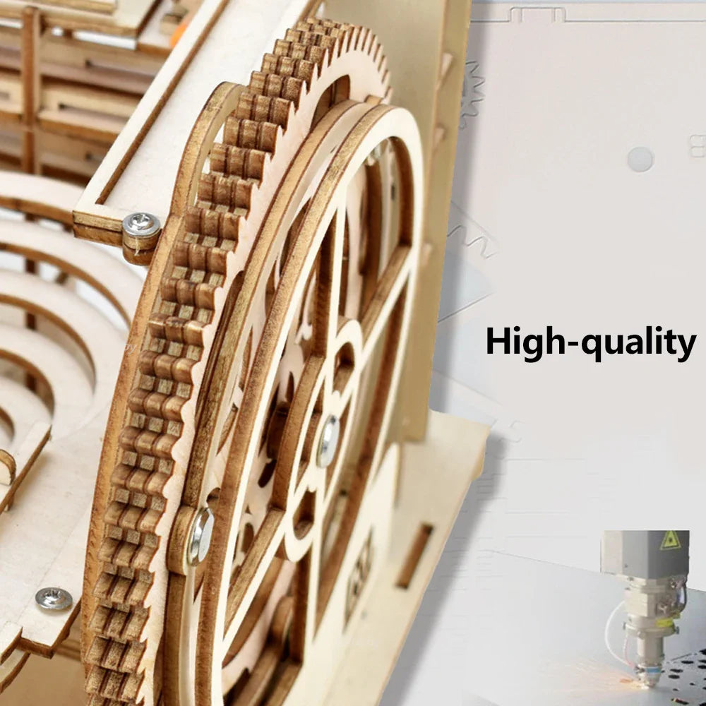 3D Wooden Marble Run – Mechanical Ball Track DIY Model Kit - Image 5 of 8 | TheBrickTube