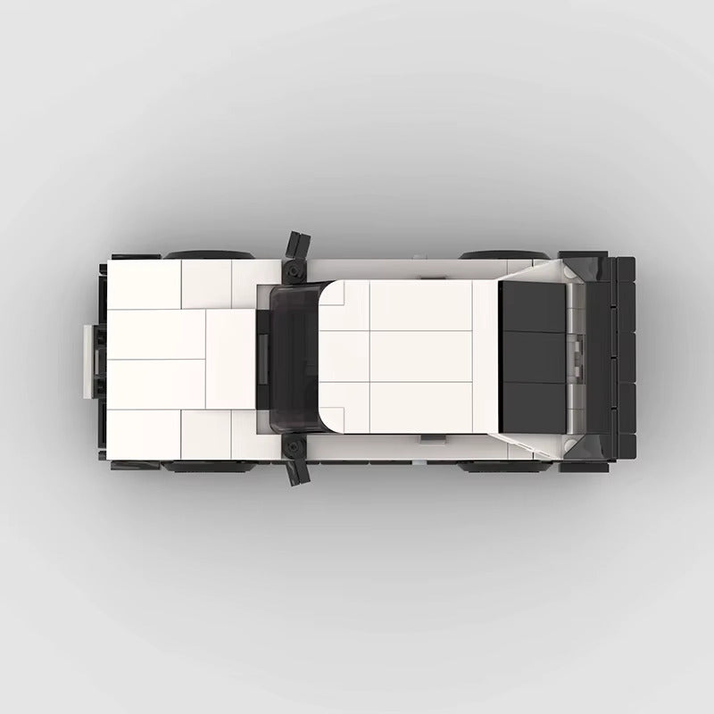 Toyota Celica Classic brick model - top-down view - TheBrickTube