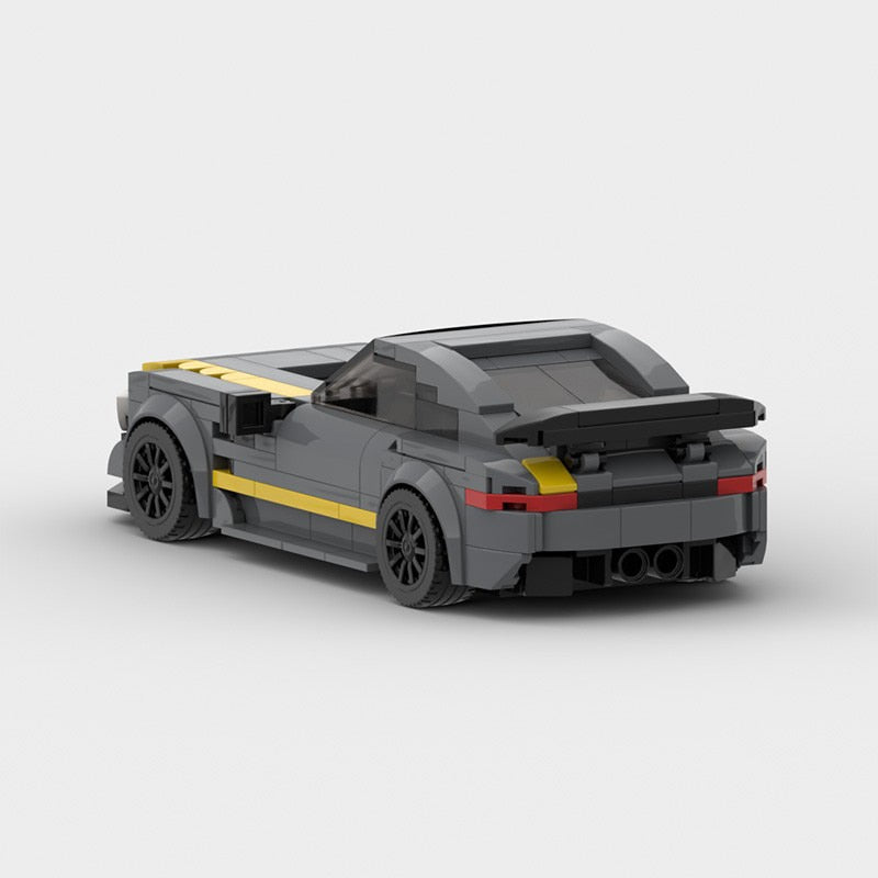 Mercedes-Benz AMG GT-R brick model - side profile view - TheBrickTube