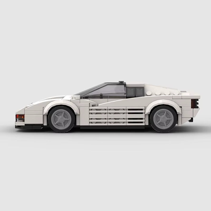 Ferrari Testarossa brick model - display view - TheBrickTube