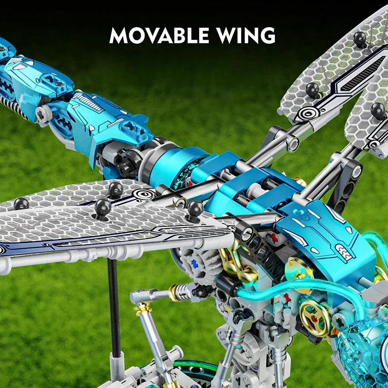 Mechanical Dragonfly Building Blocks – Moving Parts DIY Model Kit - Image 5 of 7 | TheBrickTube