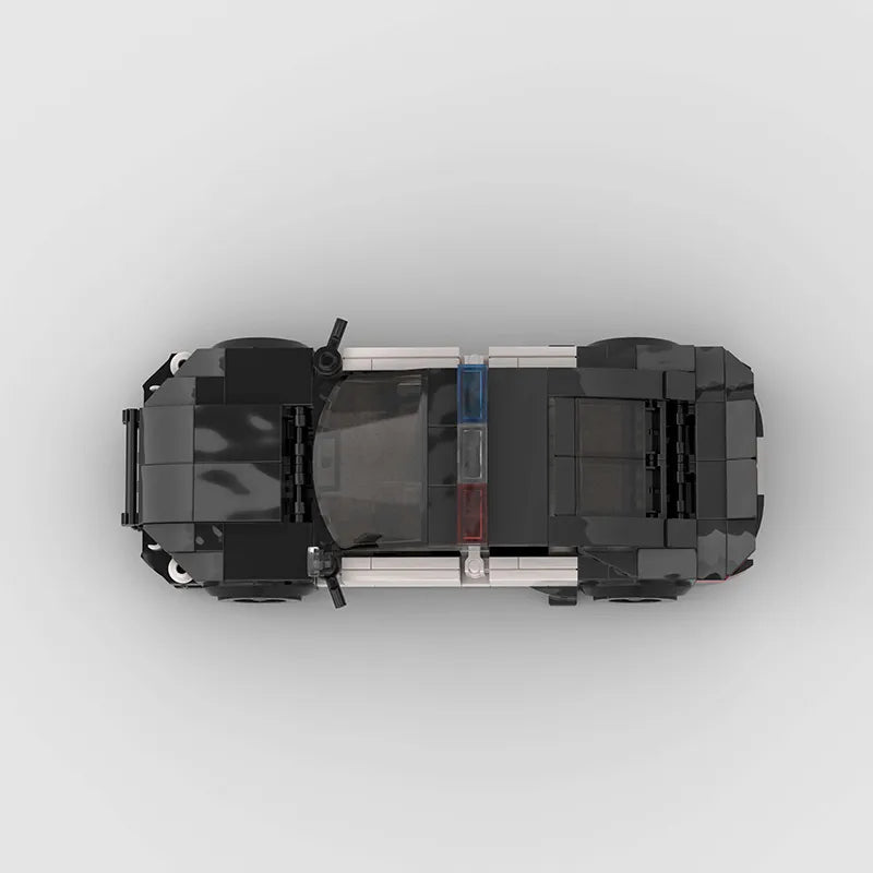 BMW M5 Police Car brick model - display view - TheBrickTube