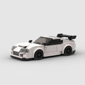 Toyota Supra MK4 brick model - front angle view - TheBrickTube