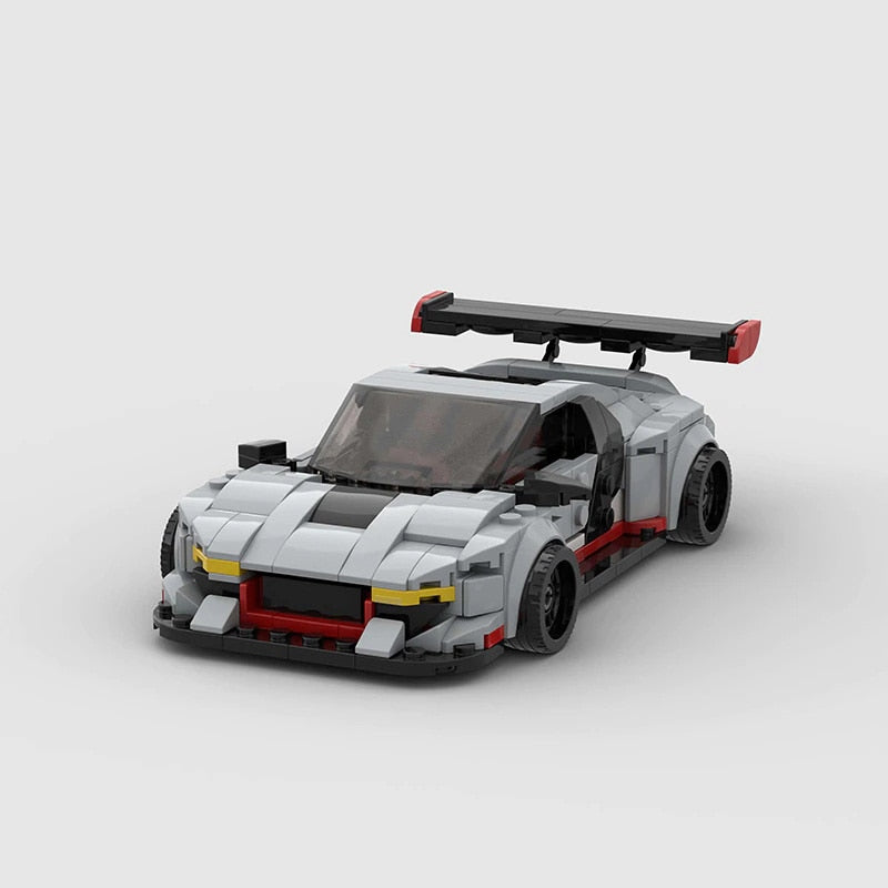 Audi R8 GT3 Widebody brick model - front angle view - TheBrickTube