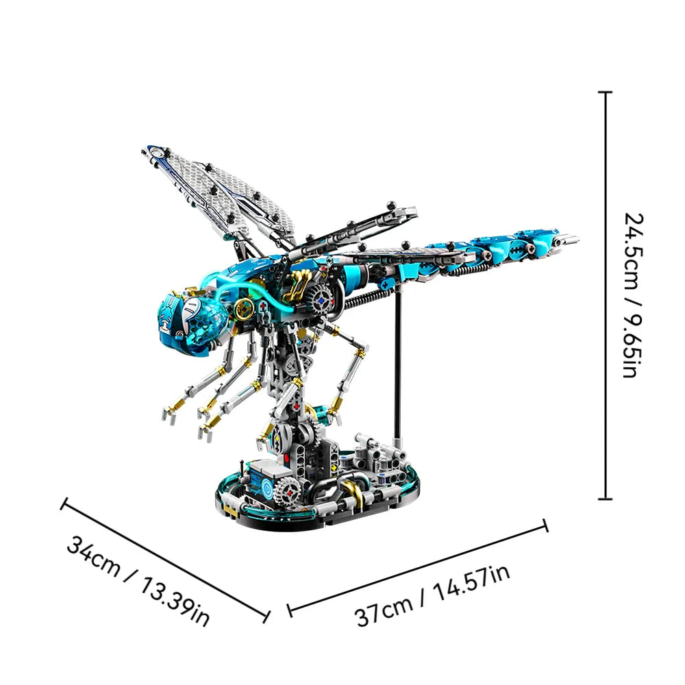 Mechanical Dragonfly Building Blocks – Moving Parts DIY Model Kit - Image 7 of 7 | TheBrickTube
