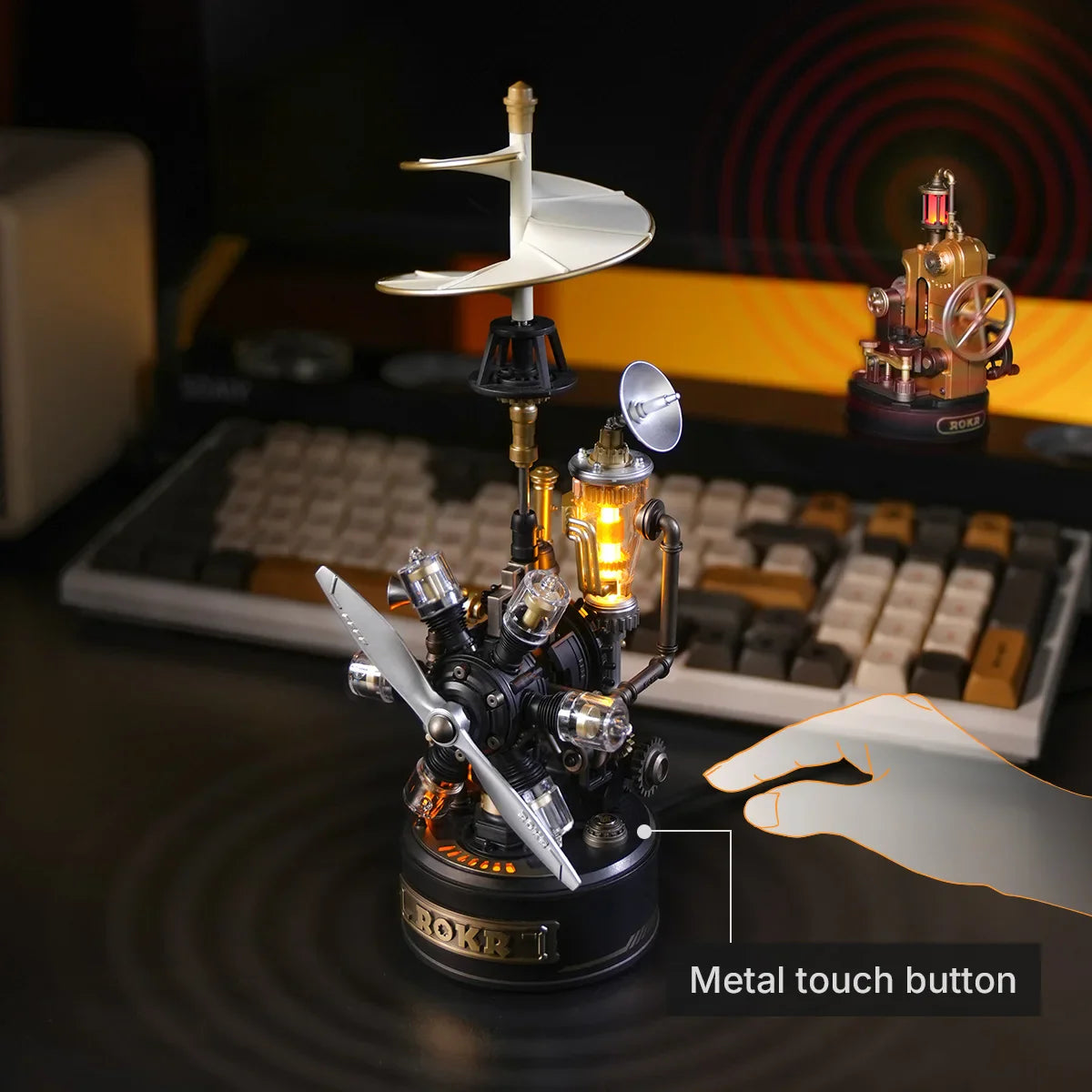 Da Vinci Helicopter Model Kit – 3D Mechanical Puzzle with LED - Image 3 of 6 | TheBrickTube