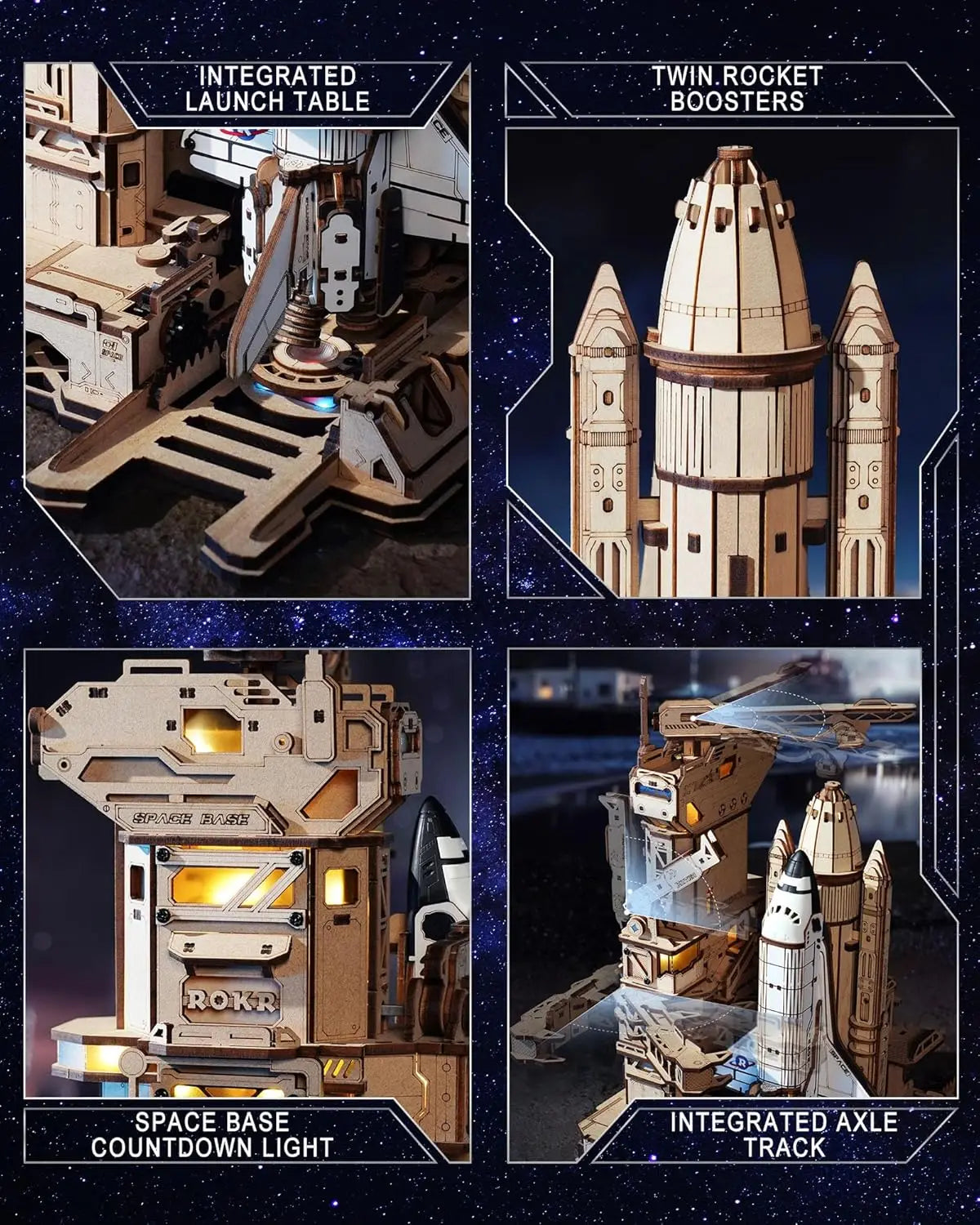 3D Wooden Space Shuttle Puzzle – DIY STEM Model Kit for Adults - Image 5 of 6 | TheBrickTube