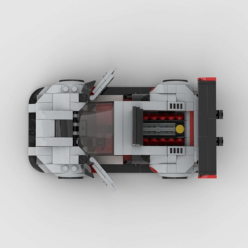 Audi R8 GT3 Widebody brick model - side profile view - TheBrickTube