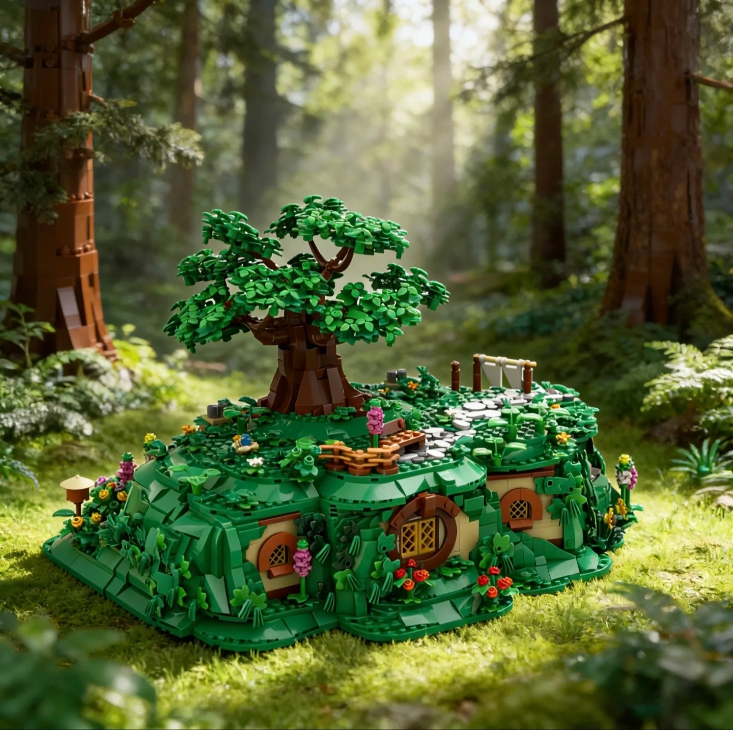 2017PCS Fantasy Village Hill House Building Blocks – Modular Display Model - Image 2 of 3 | TheBrickTube