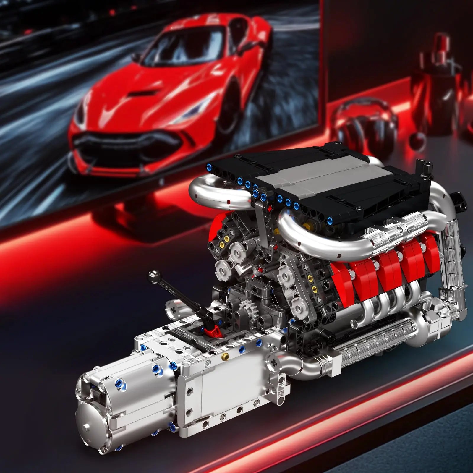 V8 Engine Building Blocks – 1169PCS Mechanical Model Kit - Image 2 of 6 | TheBrickTube