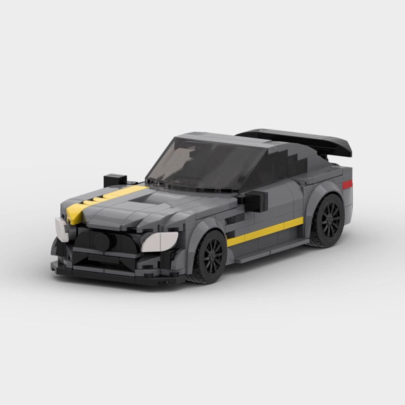 Mercedes-Benz AMG GT-R brick model - front angle view - TheBrickTube