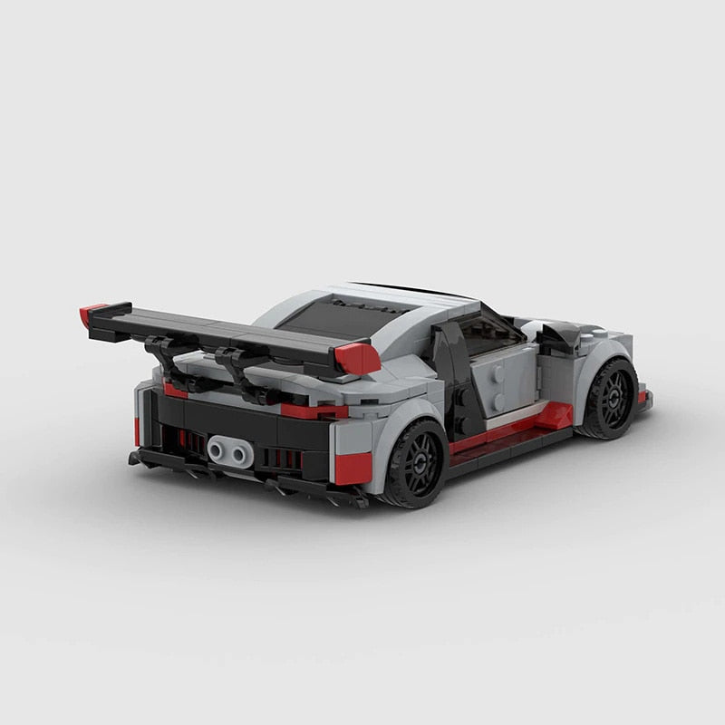 Audi R8 GT3 Widebody brick model - top-down view - TheBrickTube