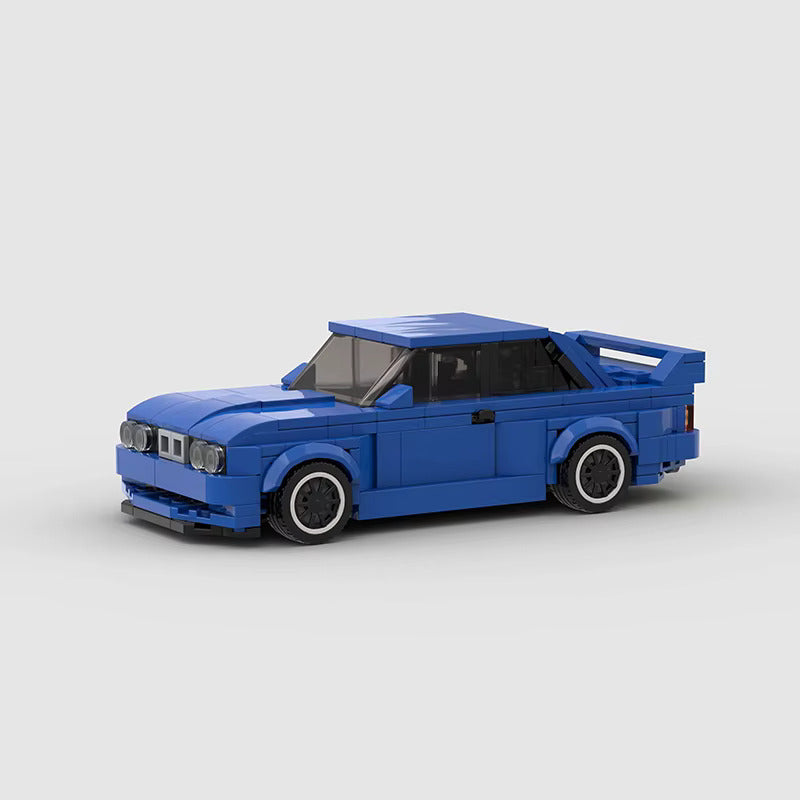 Bmw M3 E30 Blue brick model - detail close-up - TheBrickTube