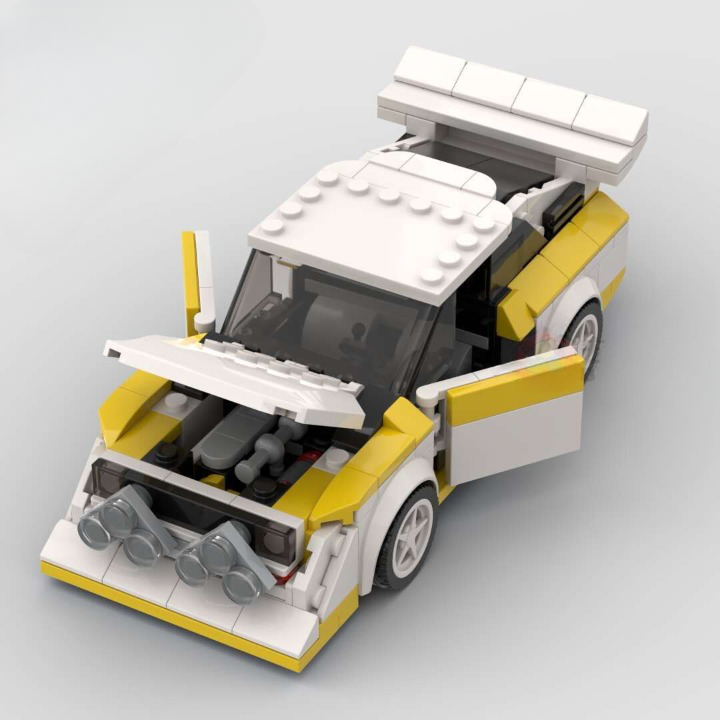 Audi Quattro S1 brick model - display view - TheBrickTube