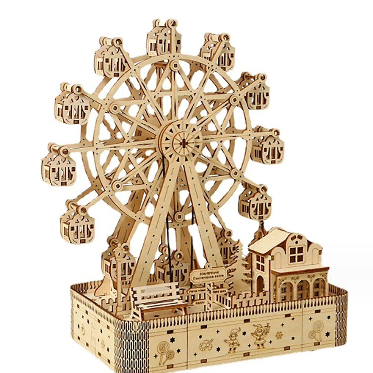 Ferris Wheel 3D Wooden Puzzle – DIY Assembly Model for Display & Decor - Main Image | TheBrickTube