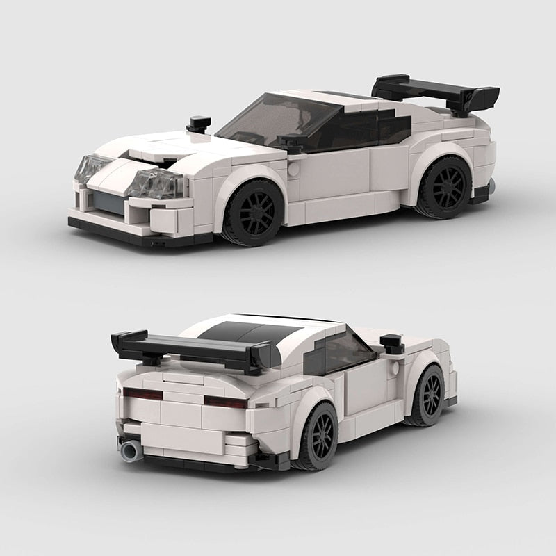 Toyota Supra MK4 brick model - display view - TheBrickTube