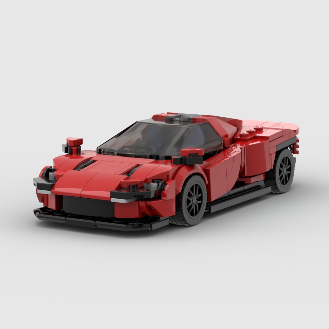 Ferrari Daytona SP3 brick model - detail close-up - TheBrickTube