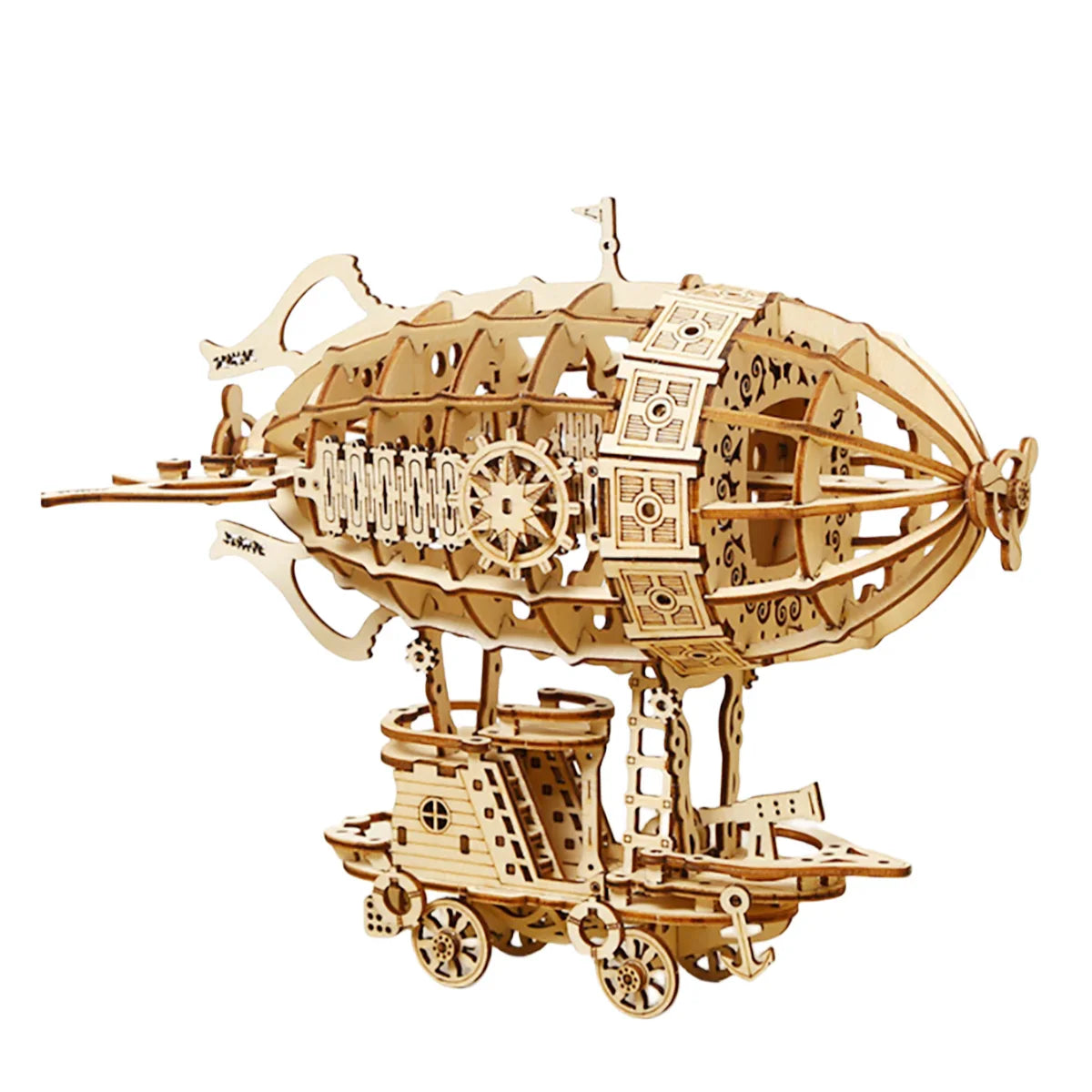 Airship 3D Wooden Puzzle – Mechanical DIY Assembly Model for Home Decor & Displa - Main Image | TheBrickTube