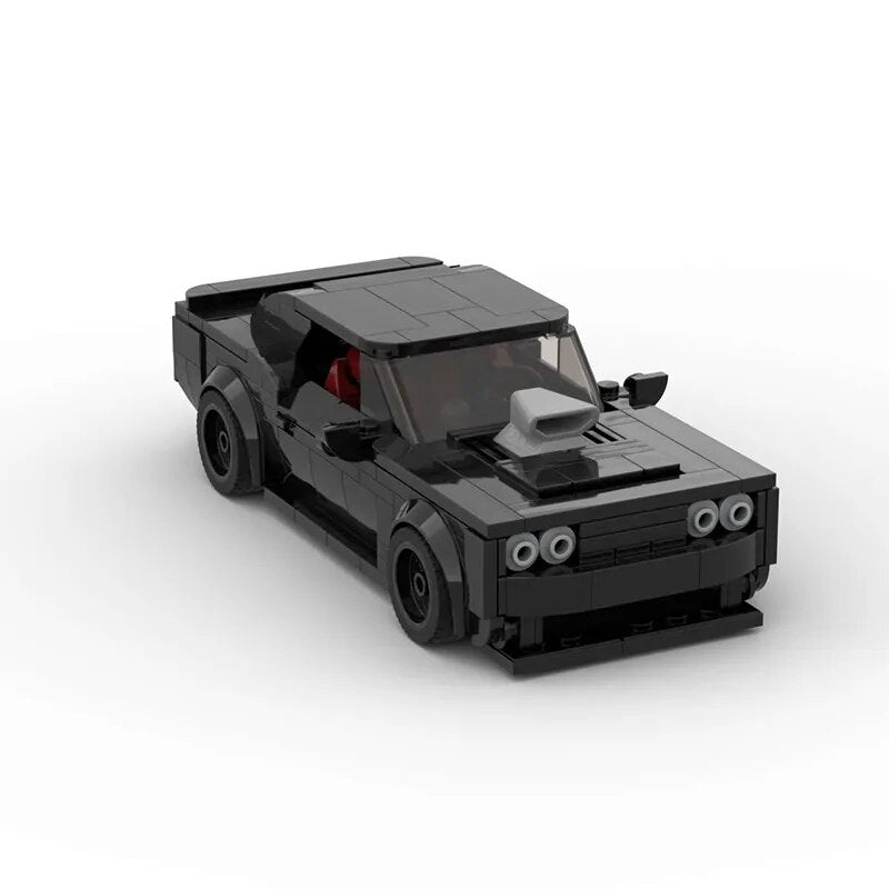 Dodge Challenger Demon brick model - detail close-up - TheBrickTube
