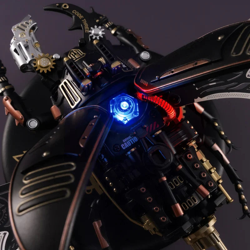 Steampunk Mechanical Beetle 3D Puzzle – Moveable Insect Model Kit - Image 4 of 6 | TheBrickTube