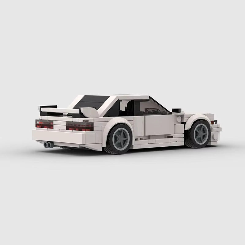 Nissan Silvia S13 200SX brick model - side profile view - TheBrickTube