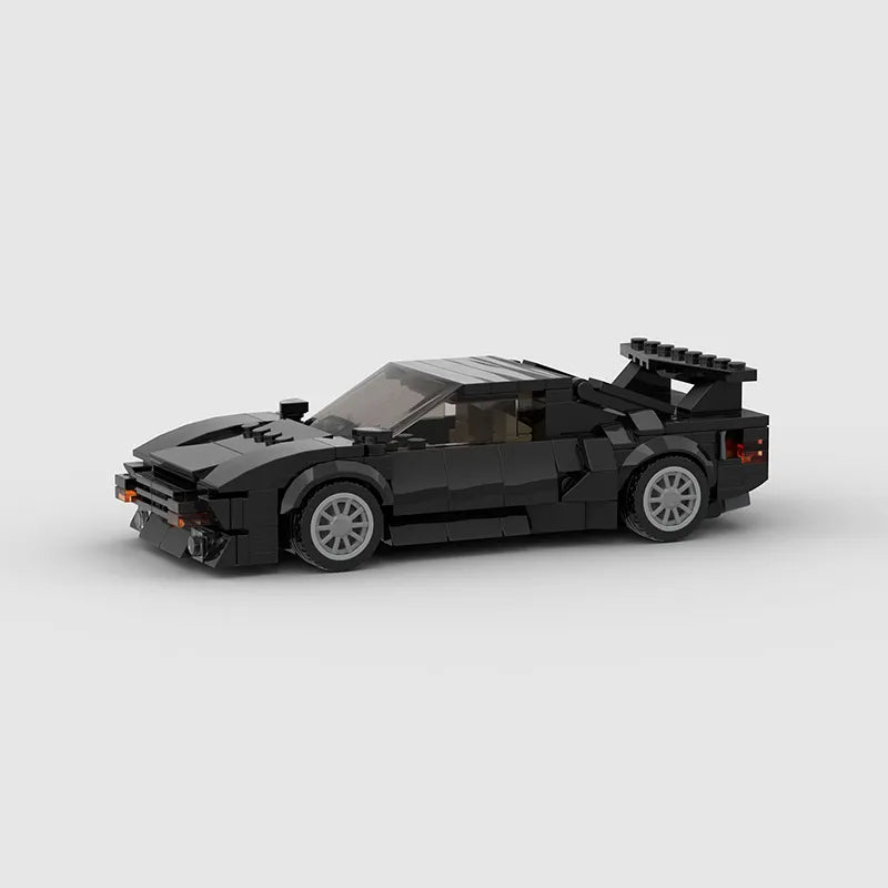 De Tomaso Pantera GT5S brick model - front angle view - TheBrickTube