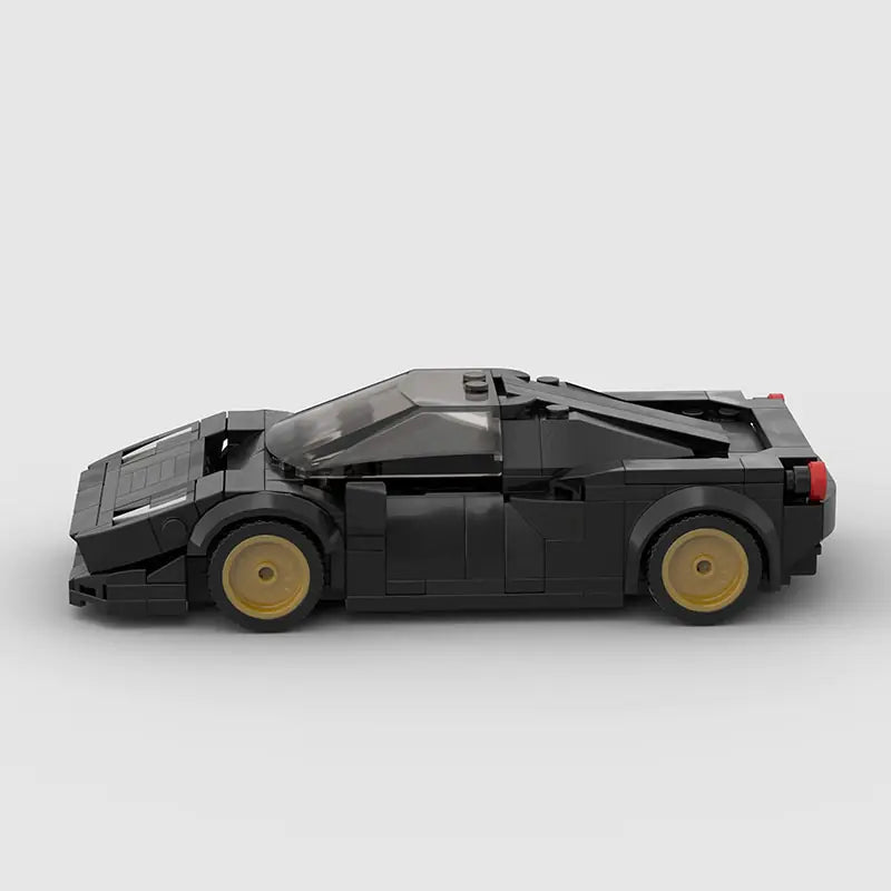 Ferrari 458 brick model - rear angle view - TheBrickTube
