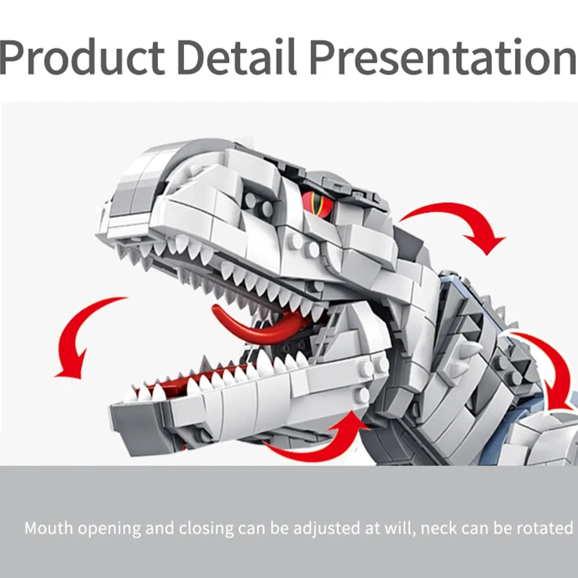 Dinosaur World Building Blocks – T-Rex & Mosasaurus DIY Models 023 - Image 12 of 16 | TheBrickTube
