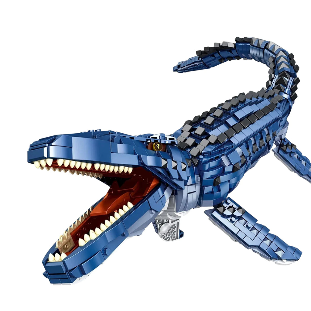 Dinosaur World Building Blocks – T-Rex & Mosasaurus DIY Models 023 - Main Image | TheBrickTube