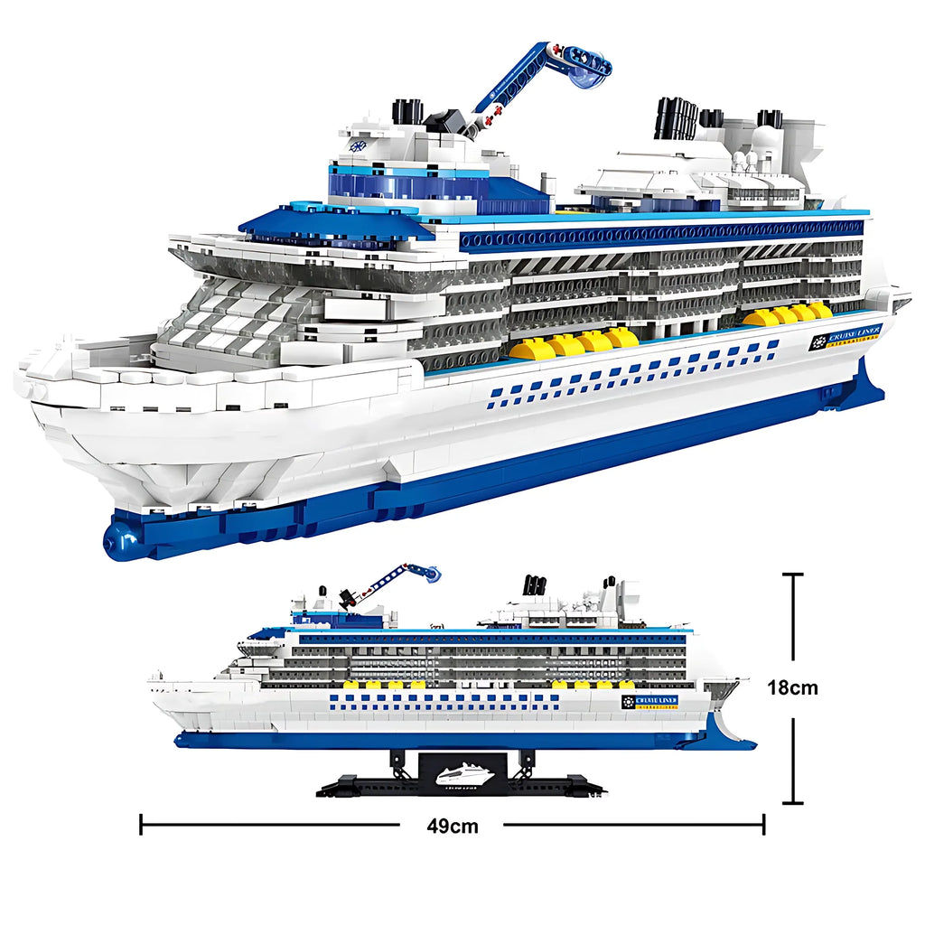 Cruise Liner Ship Building Blocks – 2428 PCS Ocean Vessel Display Model 045 - Image 6 of 6 | TheBrickTube