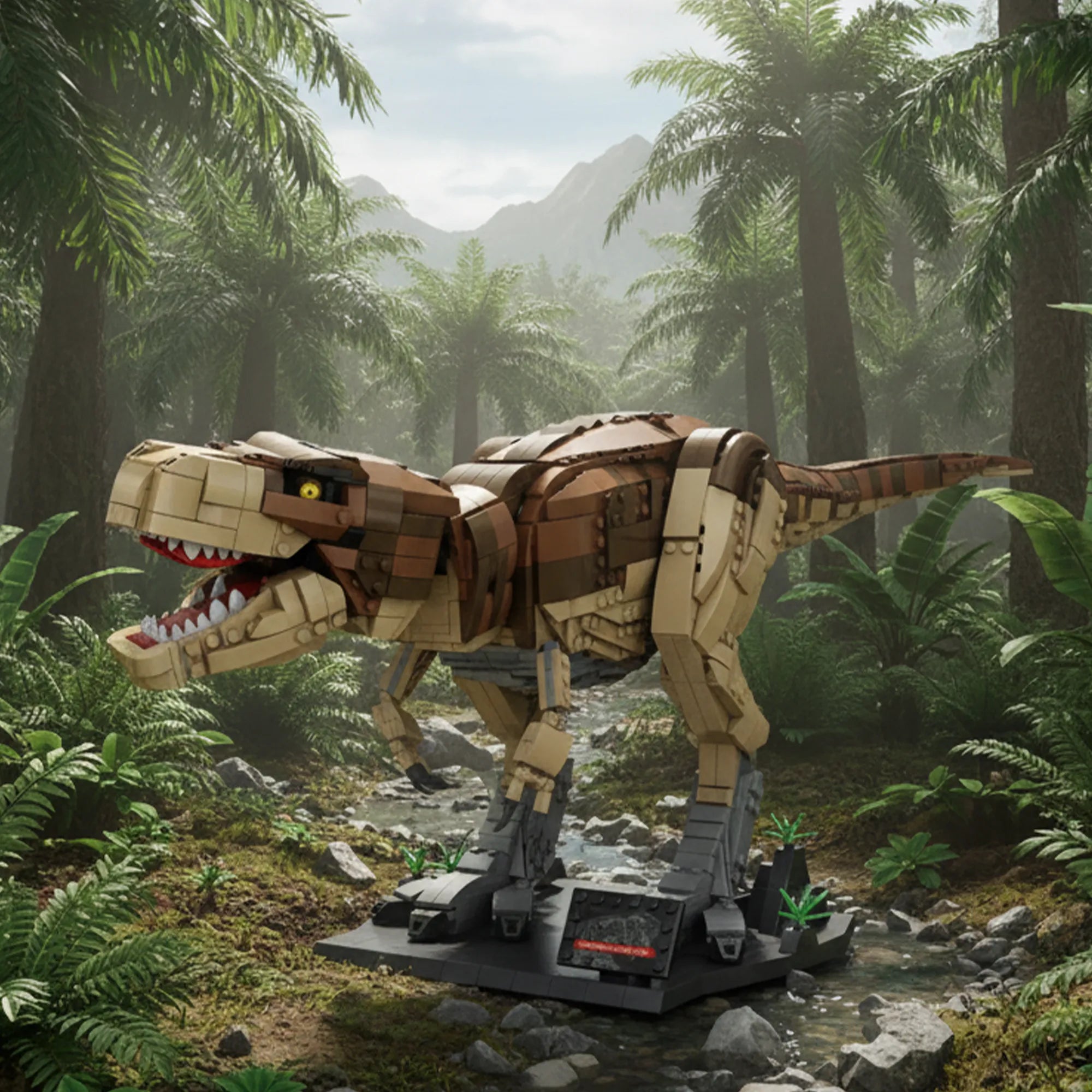 Dinosaur World Building Blocks – T-Rex & Mosasaurus DIY Models 023 - Image 6 of 16 | TheBrickTube