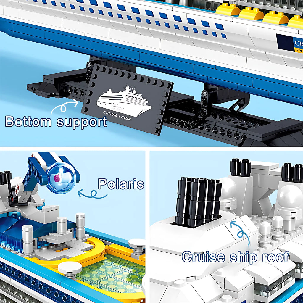 Cruise Liner Ship Building Blocks – 2428 PCS Ocean Vessel Display Model 045 - Image 5 of 6 | TheBrickTube