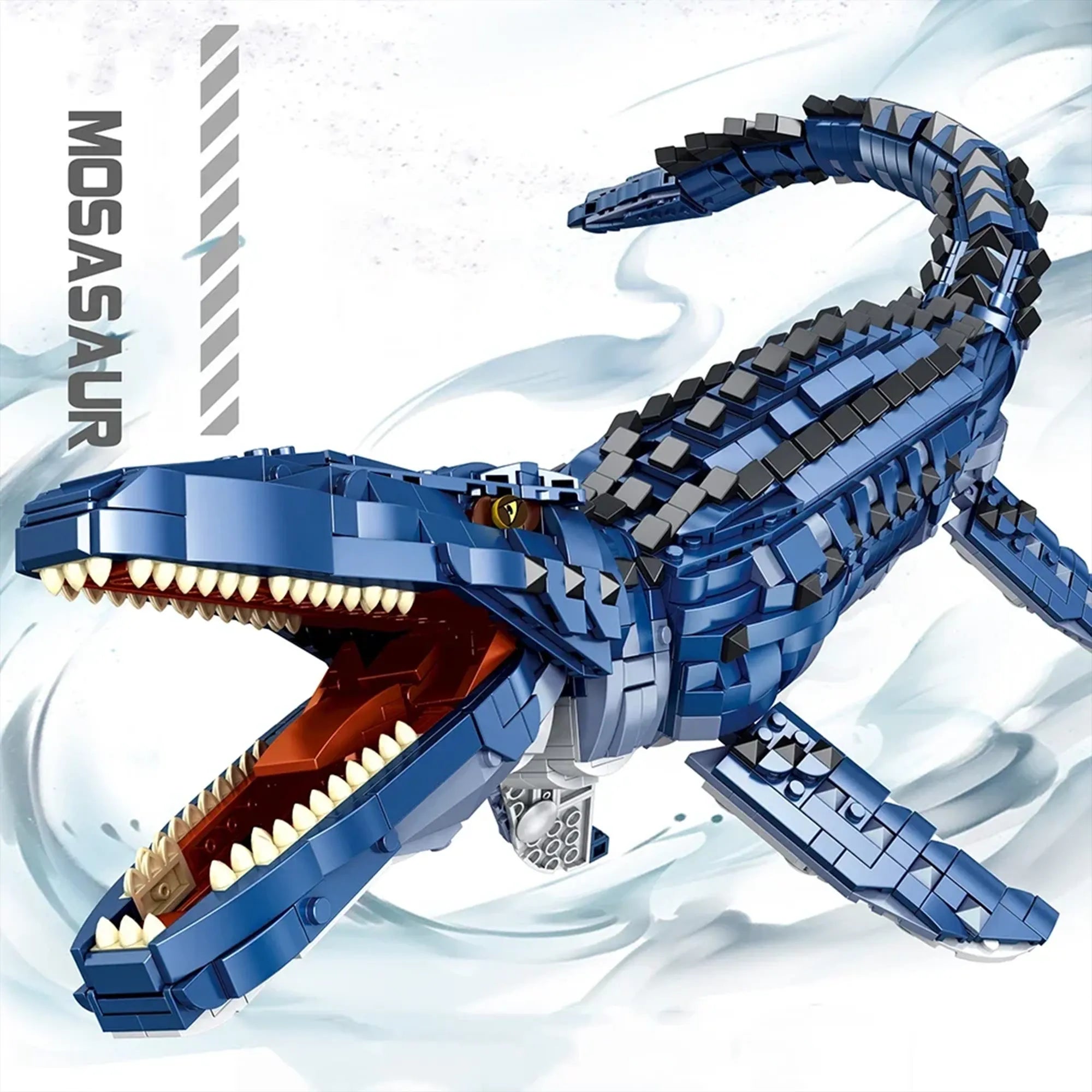 Dinosaur World Building Blocks – T-Rex & Mosasaurus DIY Models 023 - Image 3 of 16 | TheBrickTube