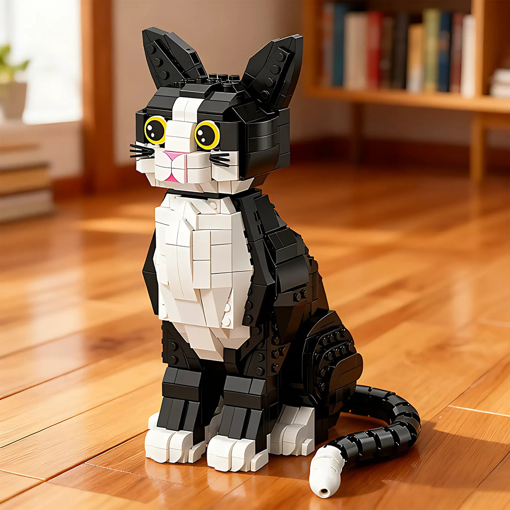 Cute Tuxedo Cat Building Blocks Model 029 – 801PCS - Image 2 of 4 | TheBrickTube