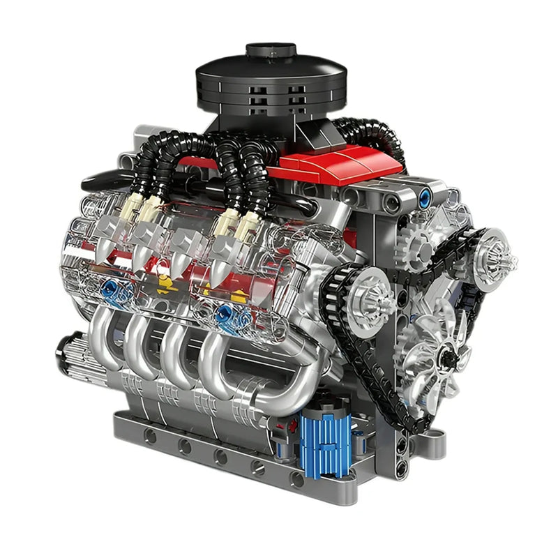 LSX454 V8 Motorized Engine Building Blocks – 487+PCS Electric Simulation Model 0 - TheBrickTube