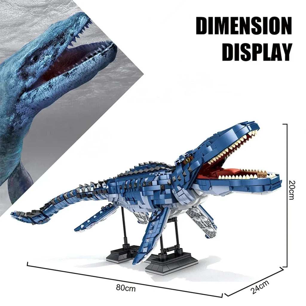 Dinosaur World Building Blocks – T-Rex & Mosasaurus DIY Models 023 - Image 5 of 16 | TheBrickTube