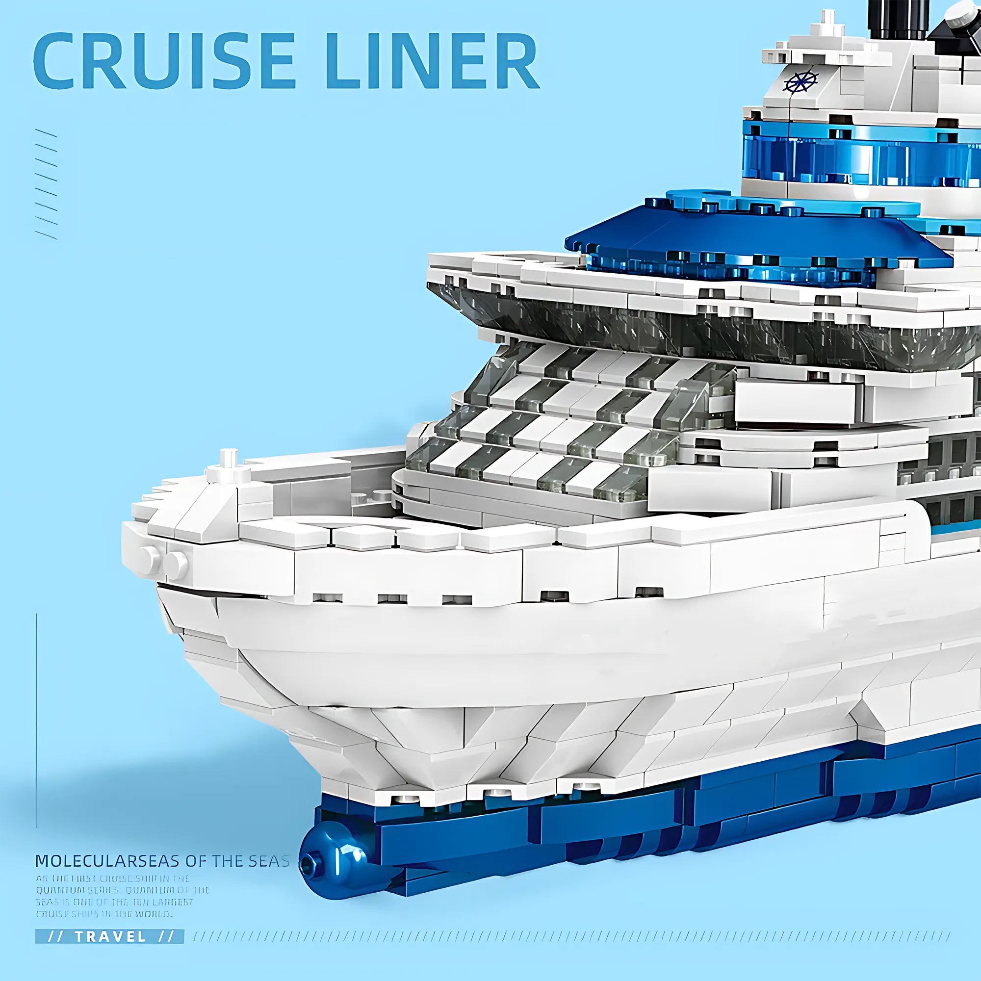 Cruise Liner Ship Building Blocks – 2428 PCS Ocean Vessel Display Model 045 - Image 2 of 6 | TheBrickTube