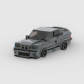 BMW M3 E36|Dark Grey brick model - front angle view - TheBrickTube