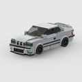 BMW M3 E36|Light Grey brick model - front angle view - TheBrickTube