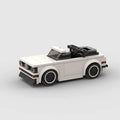 Volkswagen Golf MK1 Convertible brick model - front angle view - TheBrickTube